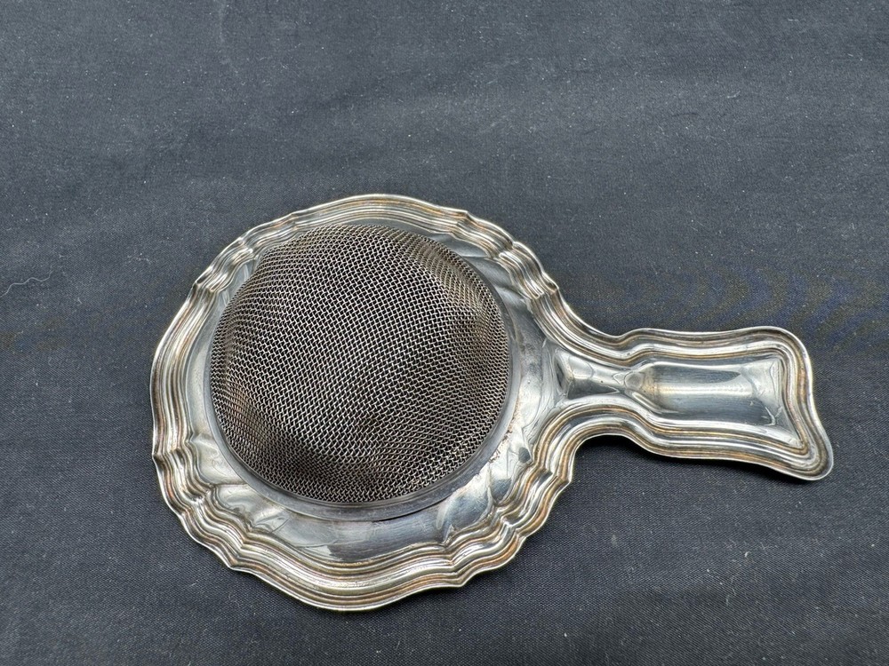 Vintage German 835 Silver Tea Strainer, 27 grams