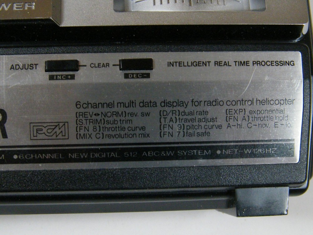 PCM MAX COMPUTER JR RADIO CONTROL HELICOPTER TRANSMITTER