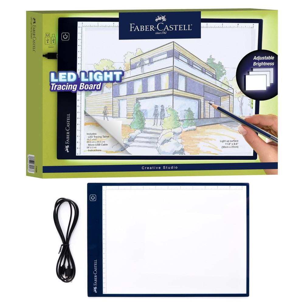 Faber-Castell LED Light Tracing Board: Adjustable Up Drawing White