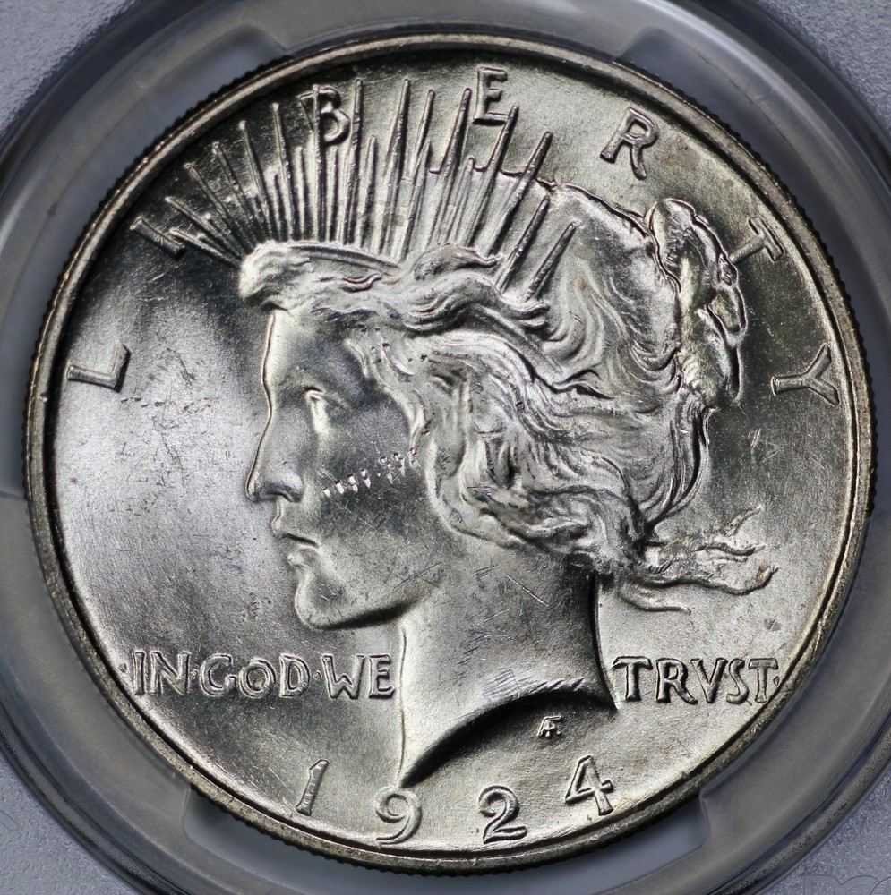 1924 Peace Silver $1 Dollar PCGS MS 63