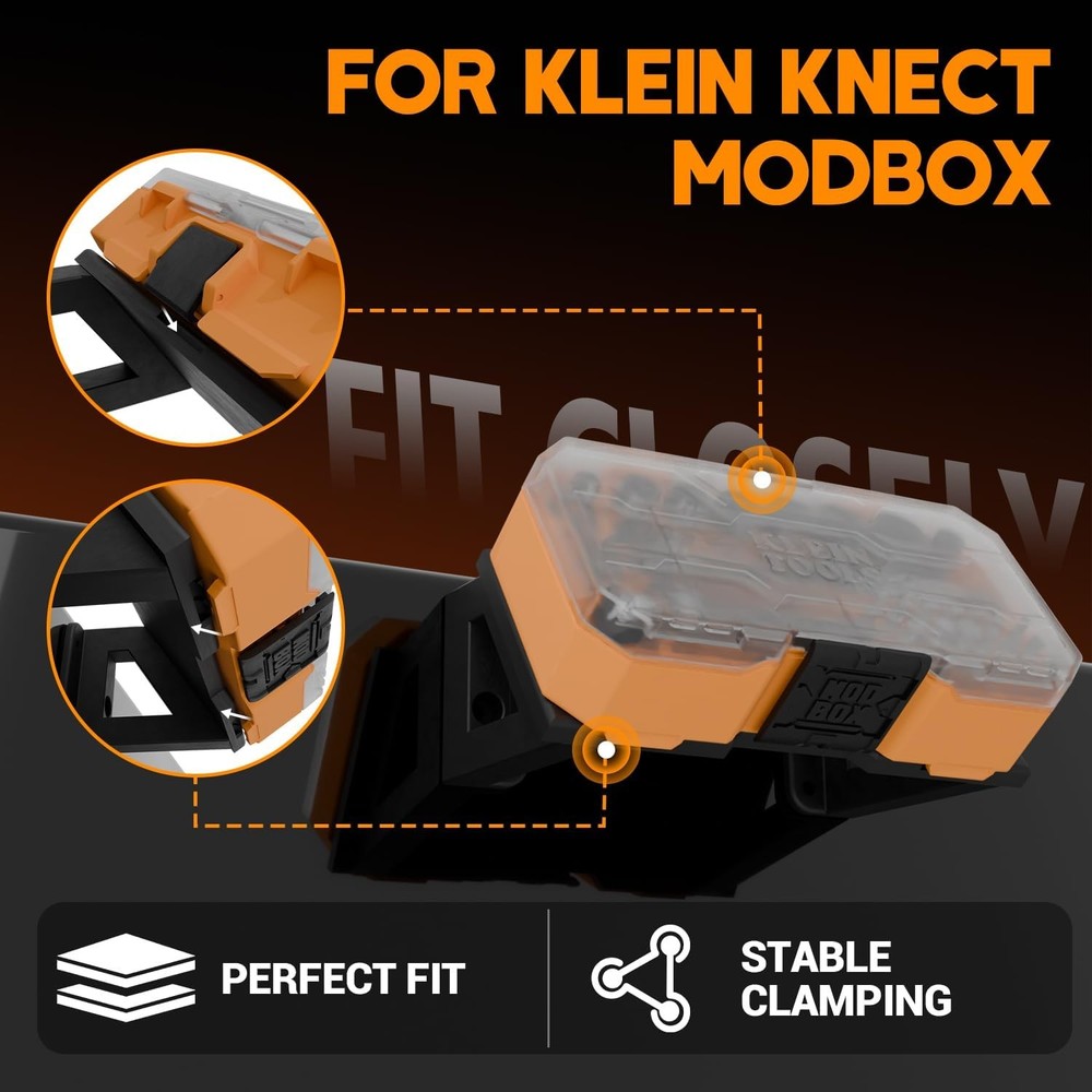 Wall Mount Mounting Bracket for Klein KNECT MODbox Impact Socket Set