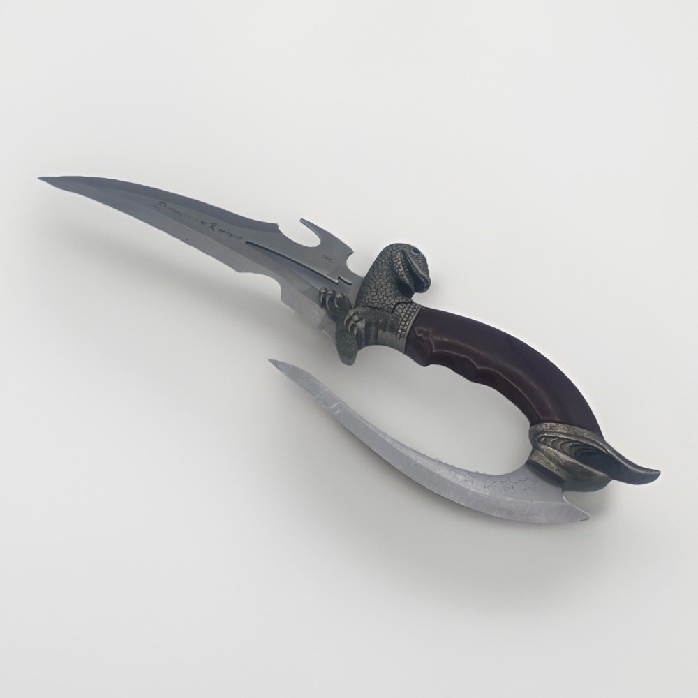 15” Dinosaur/Reptile Handled Fantasy Typhoon Hook Dagger