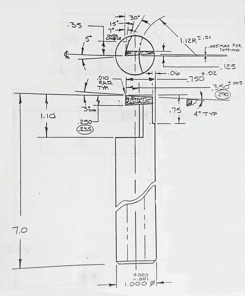 Specialized Carbide Tipped Grooving Tool .250" Width MF1052601