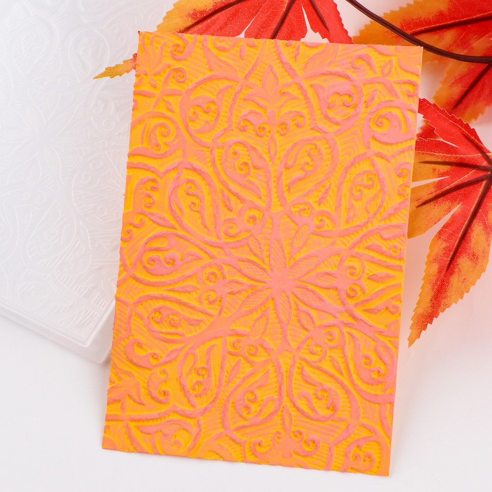 Plastic Embossing Folder Stencil with Retro Pattern for Diy Scrapbooking