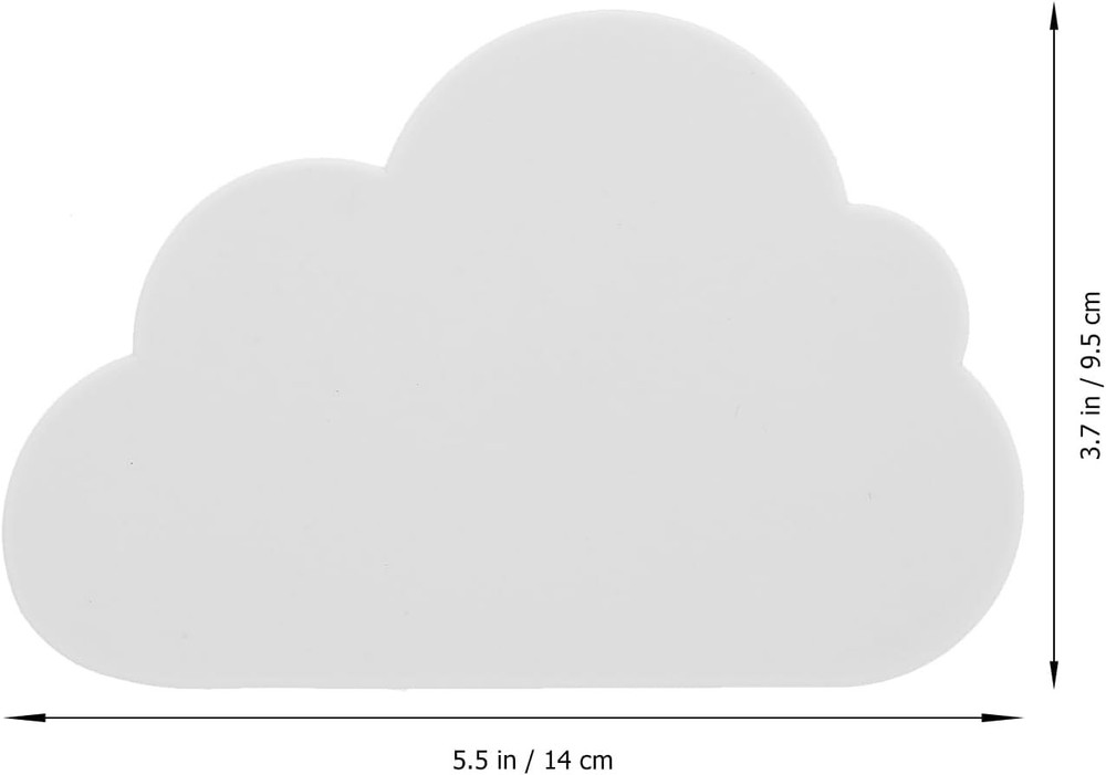 ABOOFAN 2Pcs Silicone Coasters Cloud Shaped Cup Mats Non Slip White