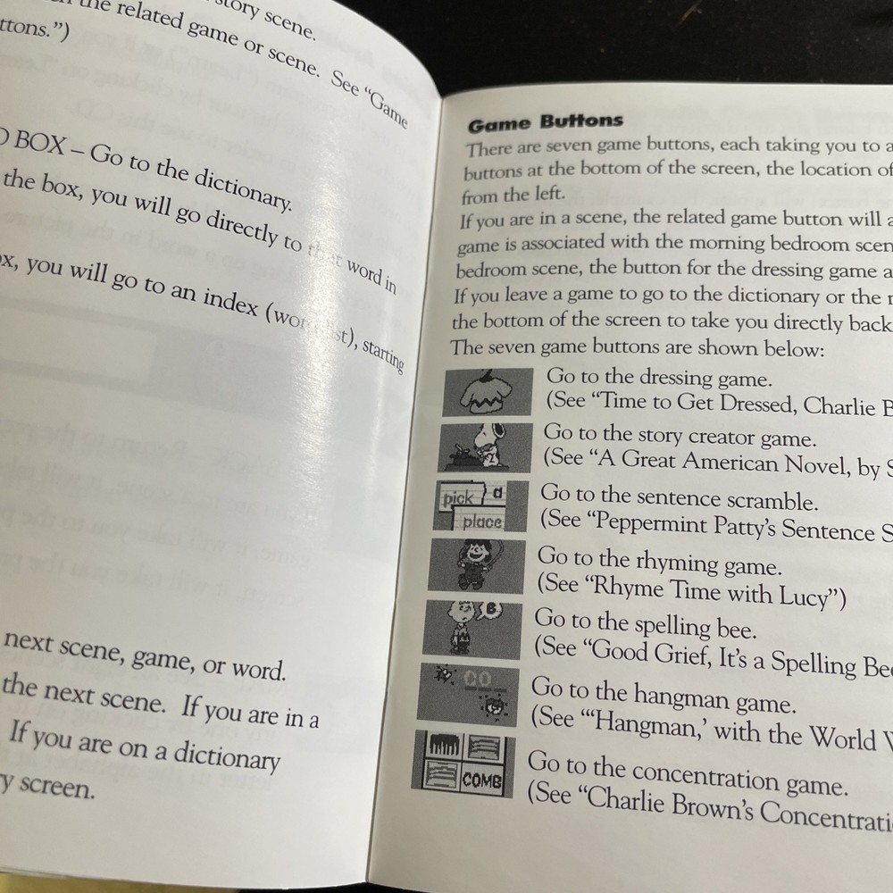 Get Ready For School Charlie Brown CD Rom Instruction Manual Windows & Mac