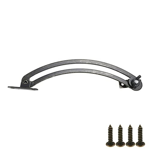 2 Pairs Bronze Lid Support Hinges, Cabinet Support Hinges Adjustable Curved