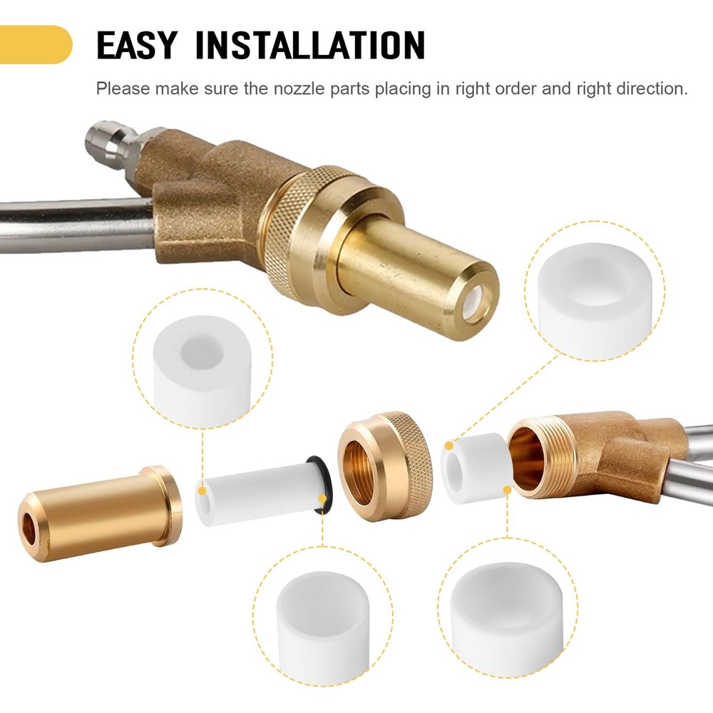 Pressure Washer Sandblasting Nozzle 5000 PSI | 2-Pack Ceramic Tips