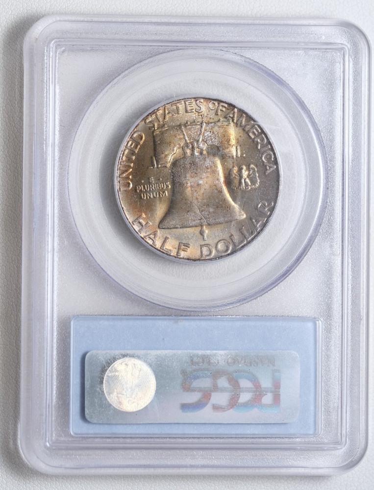 Toned 1956 Franklin Half Dollar PCGS MS66 "059"