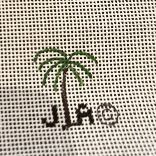 Christmas Stocking with Candy Cane Needlepoint Canvas