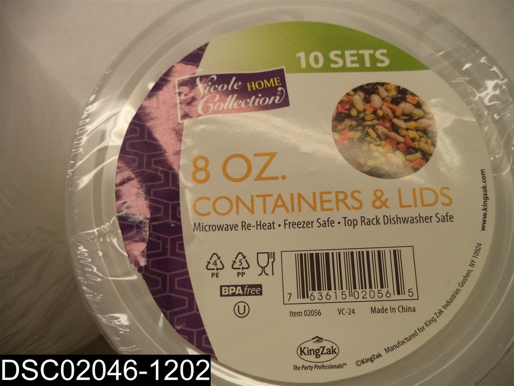 QTY=30 Sets: 4 Different Sizes Nicole Collection Containers and Lids