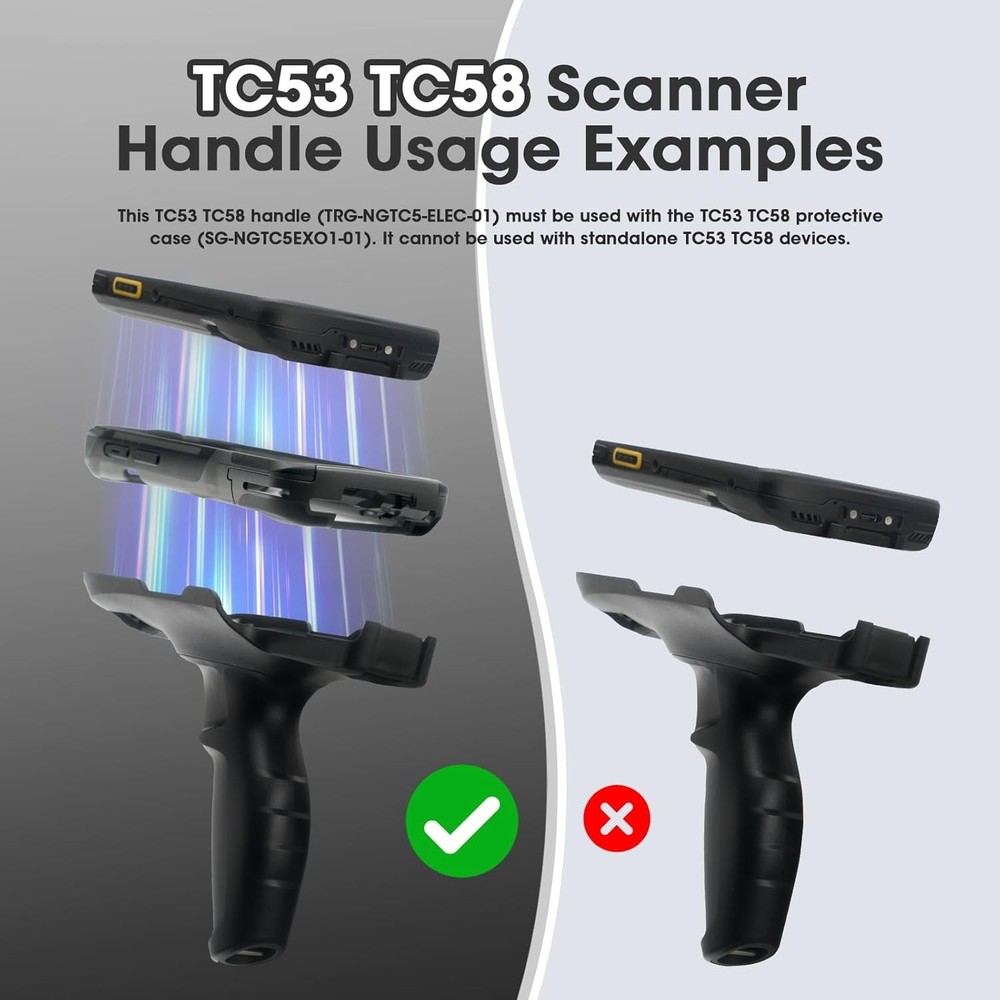 Trigger Handle With Protective Case for Zebra TC53 TC58 TRG-NGTC5-ELEC-01