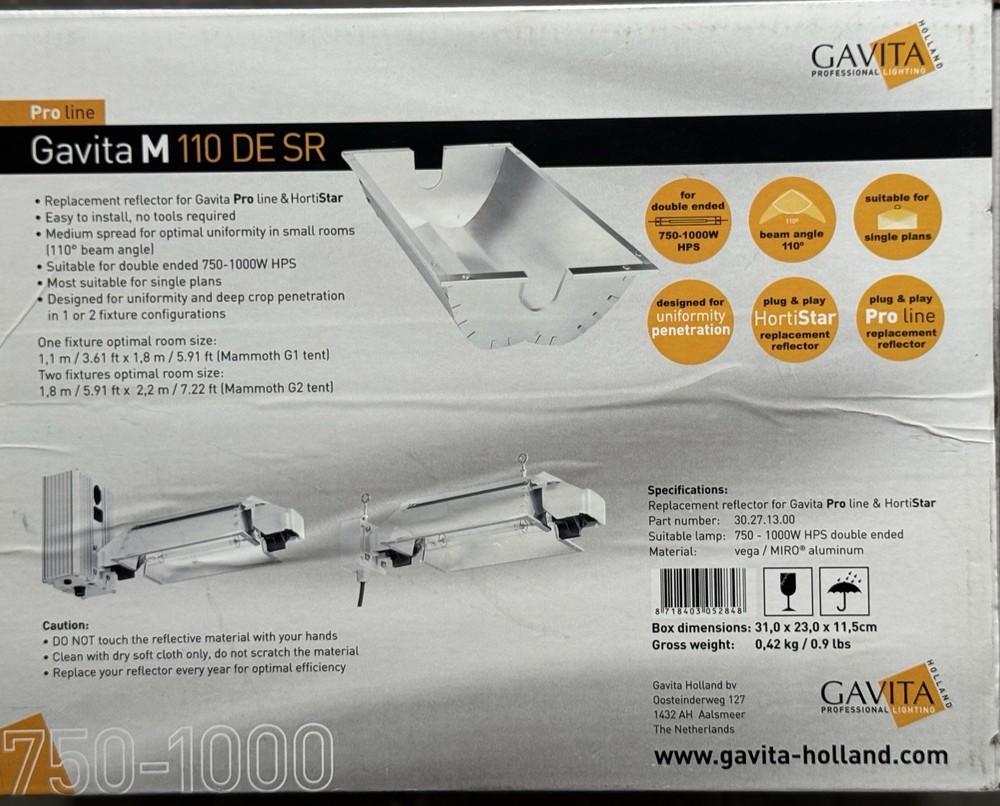 Gavita M110 DE SR Reflector (2)