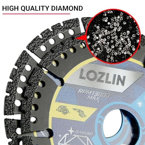 3-Pack 4.5' Diamond Saw Blades Angle Grinder Discs Multi-Purpose