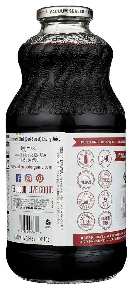 Juice Black Cherry Pure, 32 Fl Oz