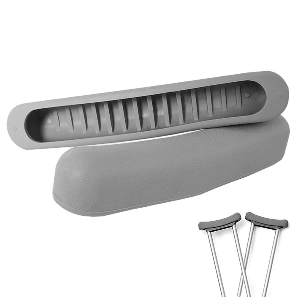 2 Pcs Underarm Crutch Pad Replacement Padding for Walking Arm Crutches Gray