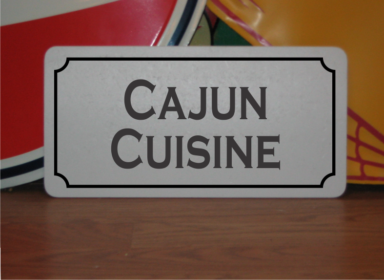 Cajun Cuisine Metal Sign