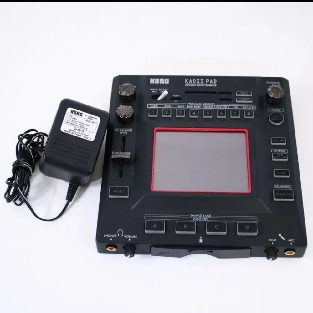 KORG KP3 Kaoss Pad Effect Sampler Module With AC Adapter Used