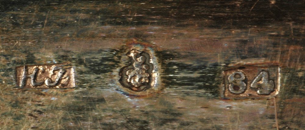 Russian silver with niello box, 1841