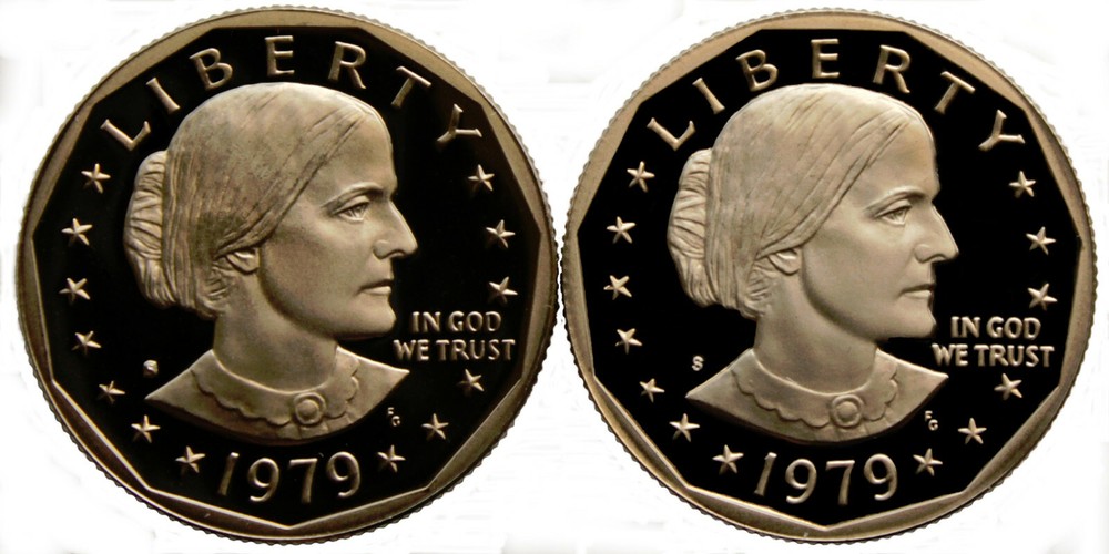 1979-S Type 1 & Type 2 Proof Susan B. Anthony Dollars SBA $1