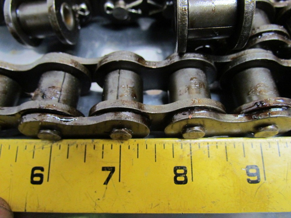 Morse No 80 Cottered Steel Roller Chain 9"Sections 17'6" Total w/Connector Links