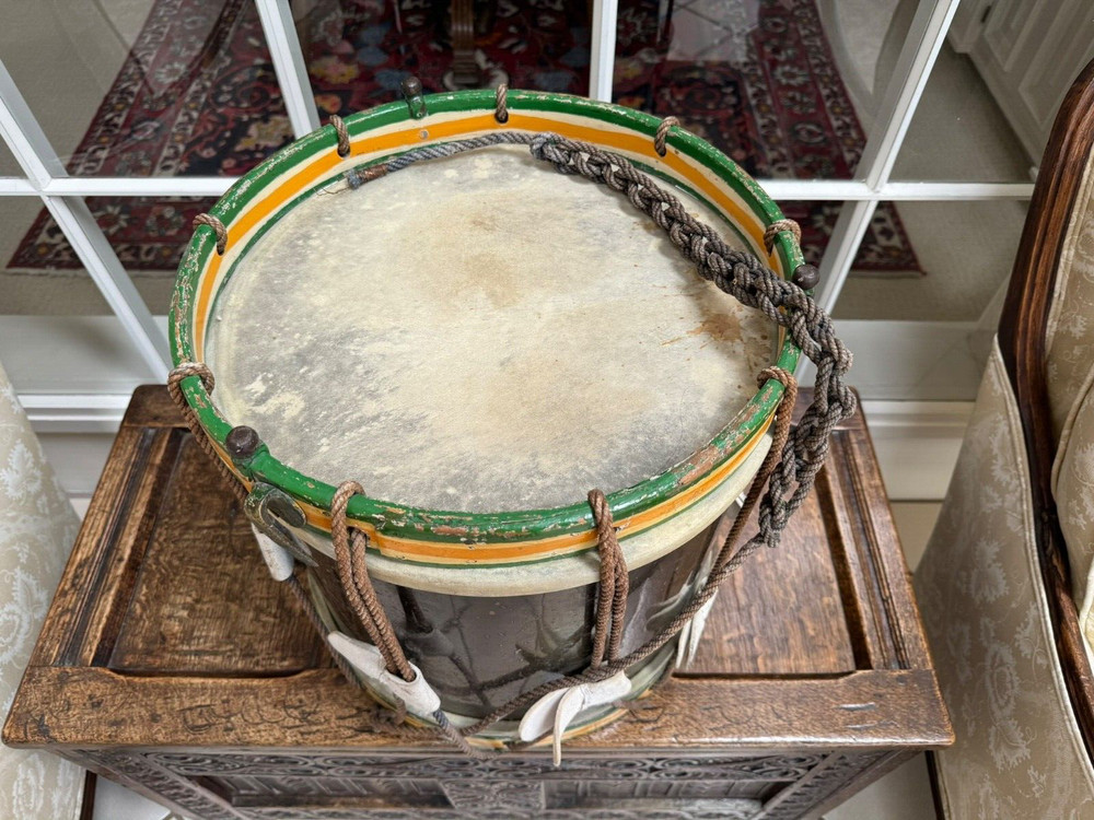 ENGLISH VICTORIAN REGIMENTAL DRUM 15”
