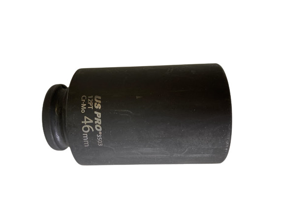 46MM HUB SOCKET DEEP IMPACT SOCKET 1/2 dr 12pt CR-MO 12 POINT AXLE NUT US PRO
