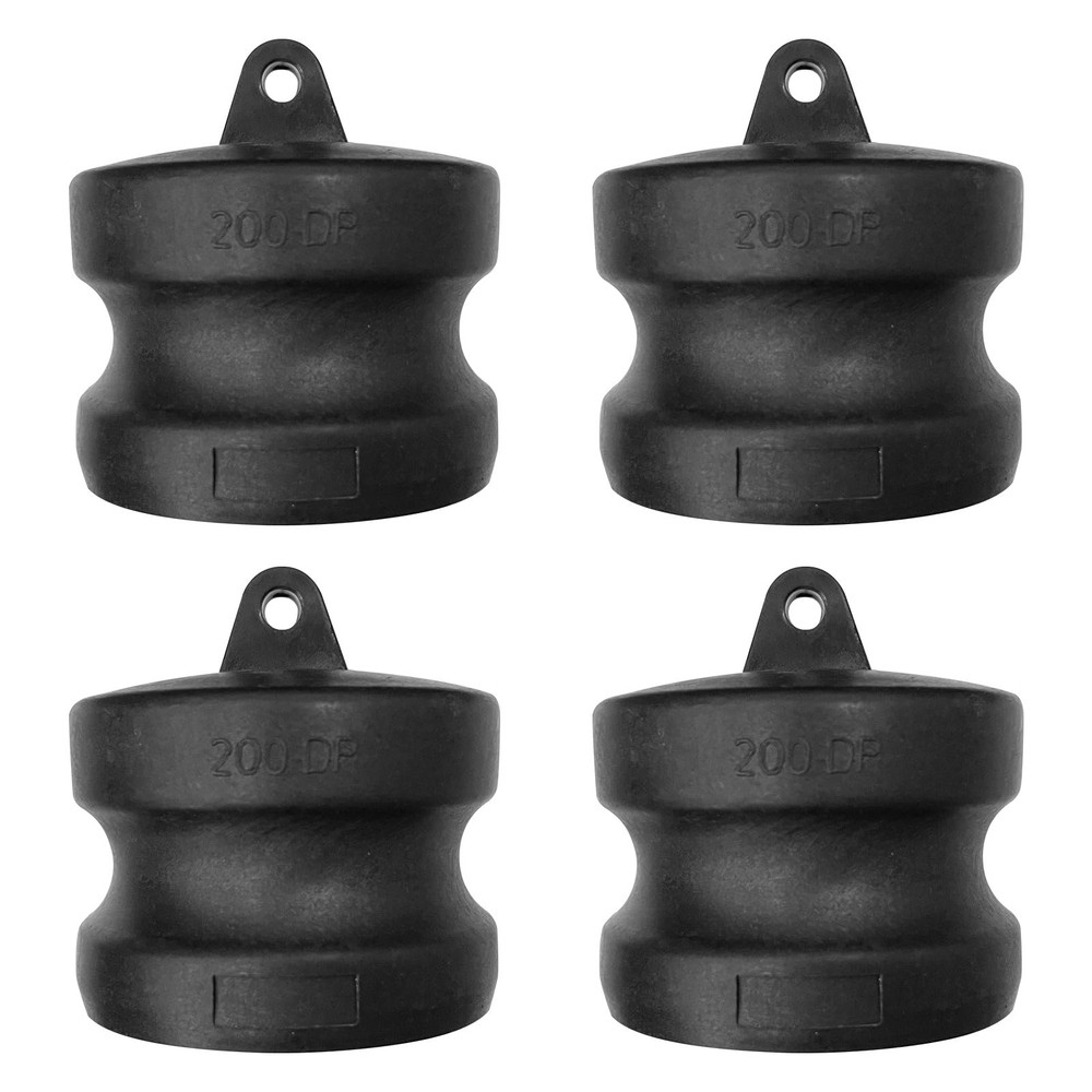 4 PCS 2 Inch Polypropylene Cam Groove Hose Fitting Type DP Camlock Dust Plug