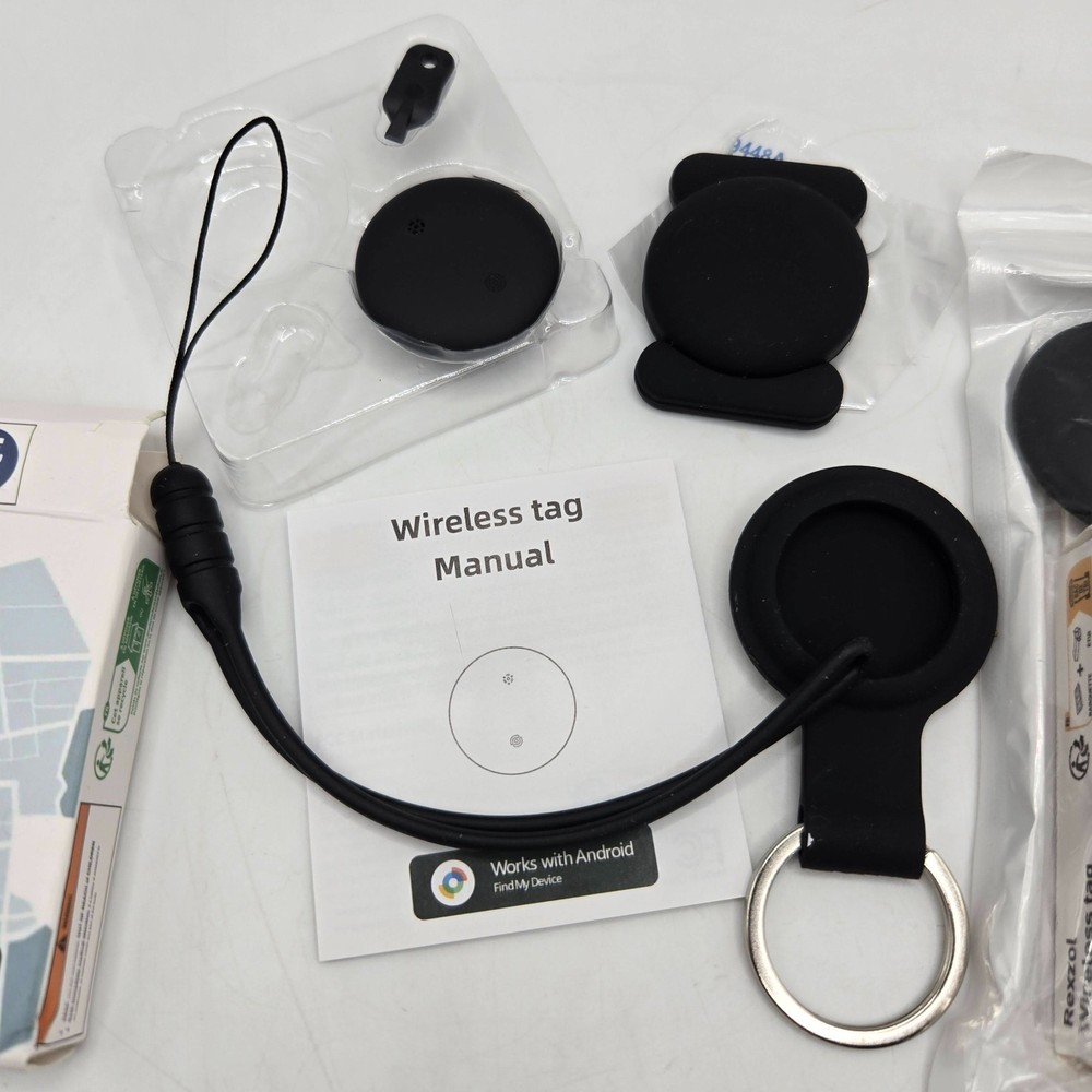 3 - Android Wireless Tag Smart Bluetooth Trackers - Works with Android NIB Black