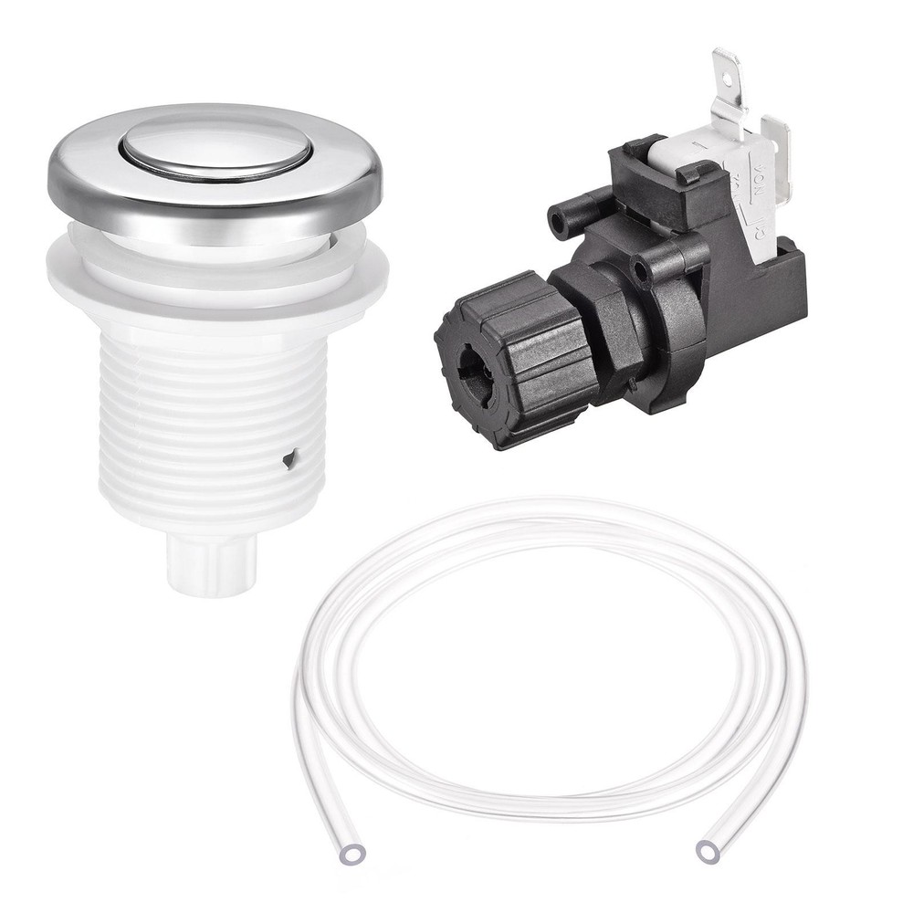Garbage Disposal Air Switch Button 32mm Dia with Air Hose, Micro Switch