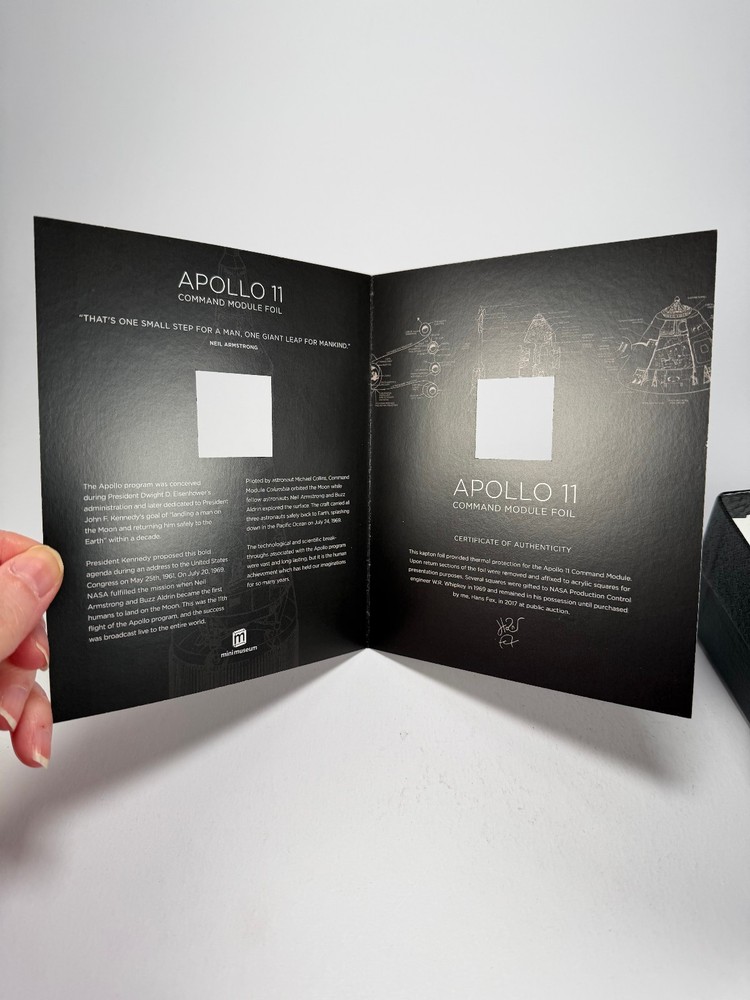 Apollo 11 Command Module Foil - Mission-Flown Material