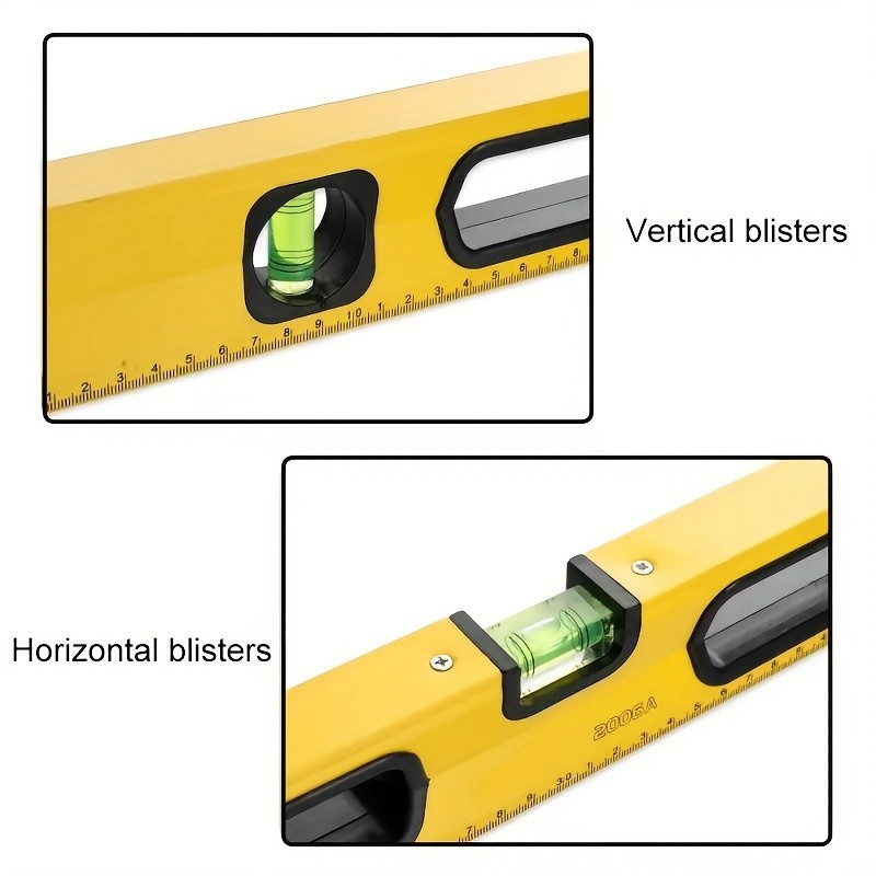 Heavy-Duty Spirit Level - Accurate Alignment for Construction & DIY Projects
