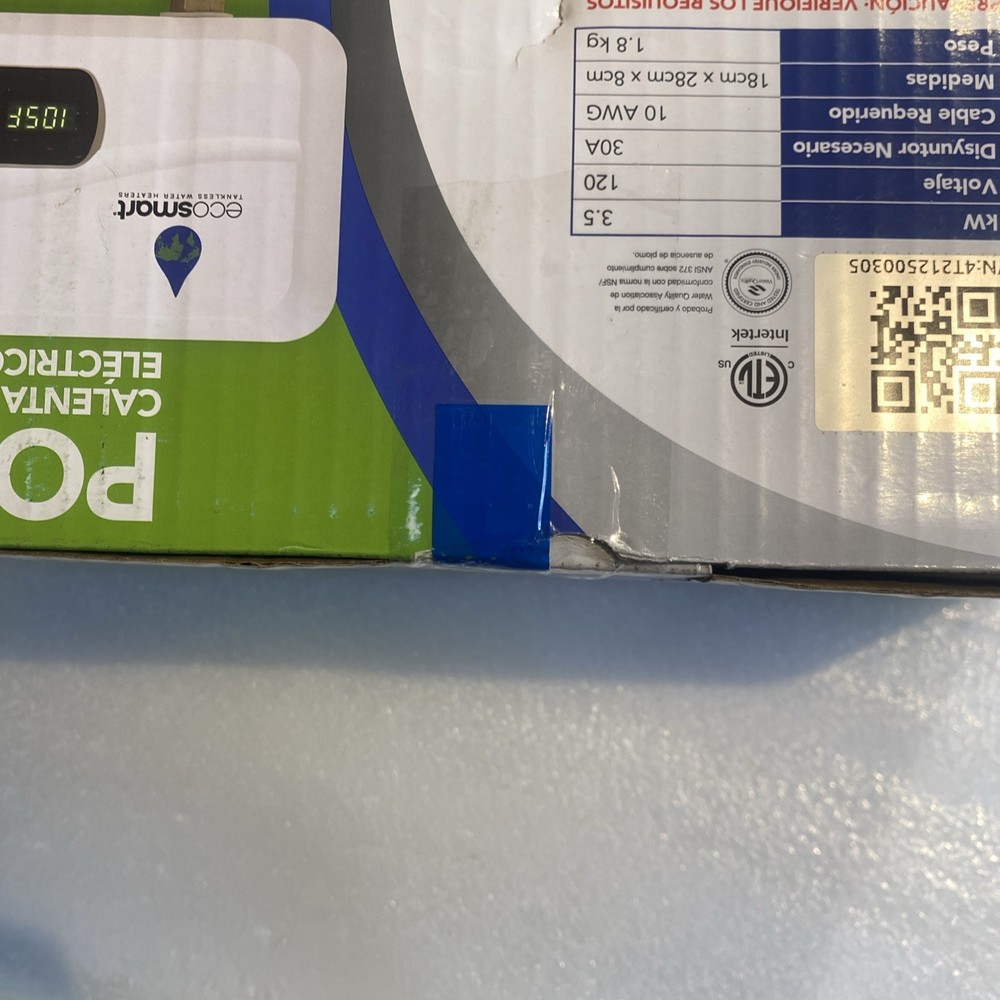 EcoSMART 120V 3.5kW Point-of-Use Tankless Electric Water Heater POU-4T EcoSMART