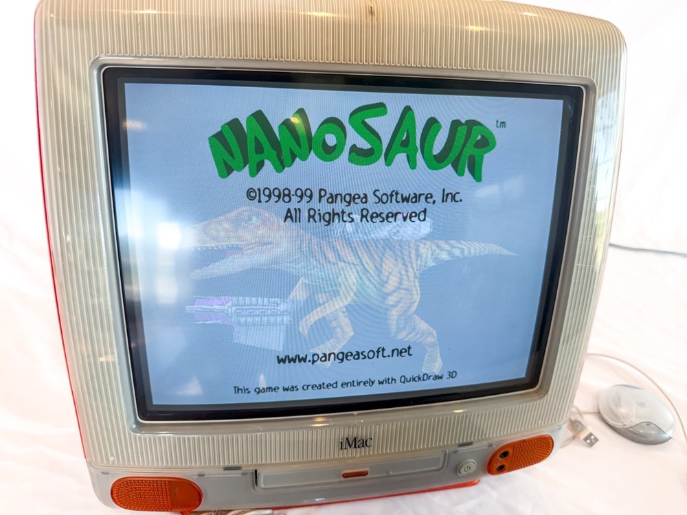 Apple iMac G3 Tangerine WORKING with Keyboard, Mouse, Apps, Game, Good condition