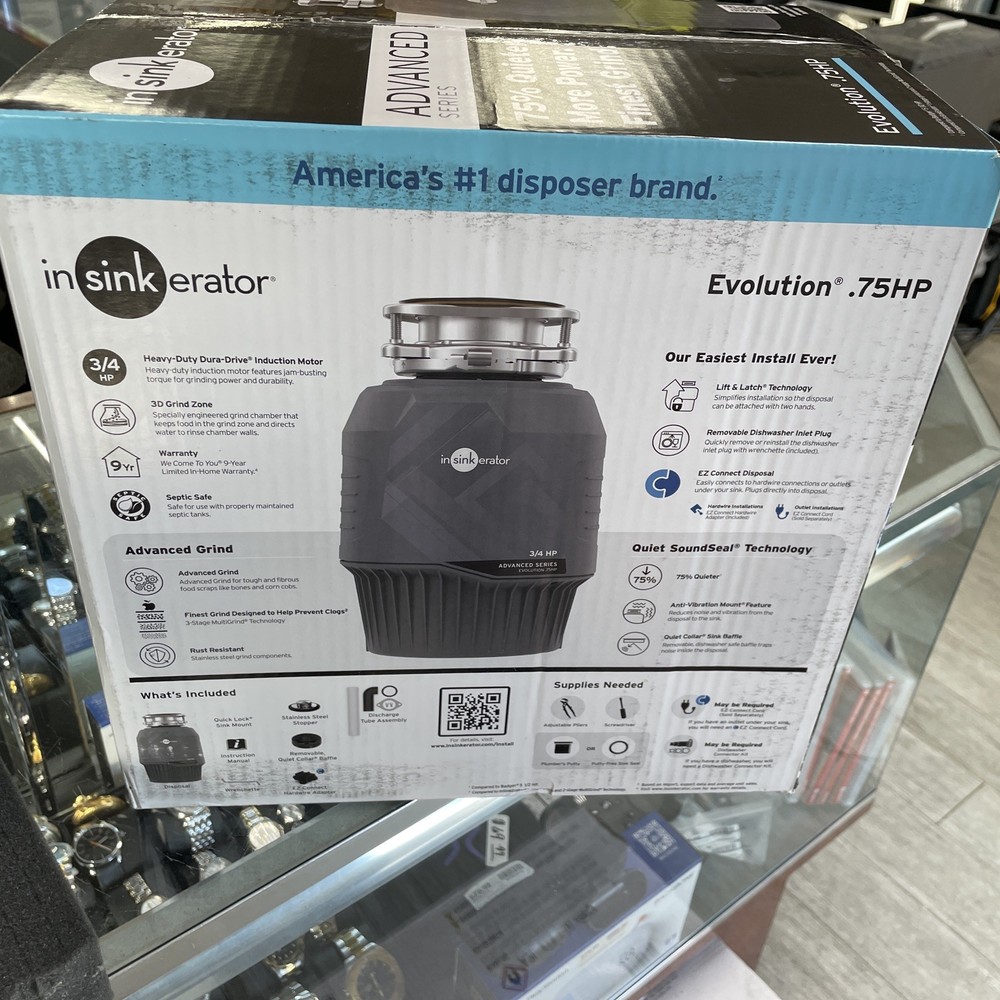 Insinkerator Evolution .75HP 3/4 HP Garbage Waste Disposal Advanced Series