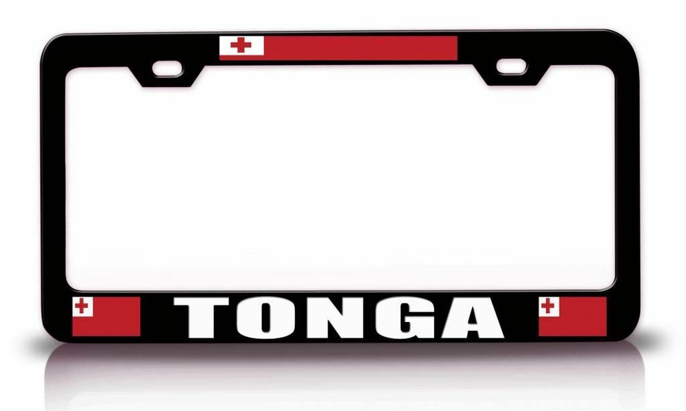TONGA Flag Steel License Plate Frame