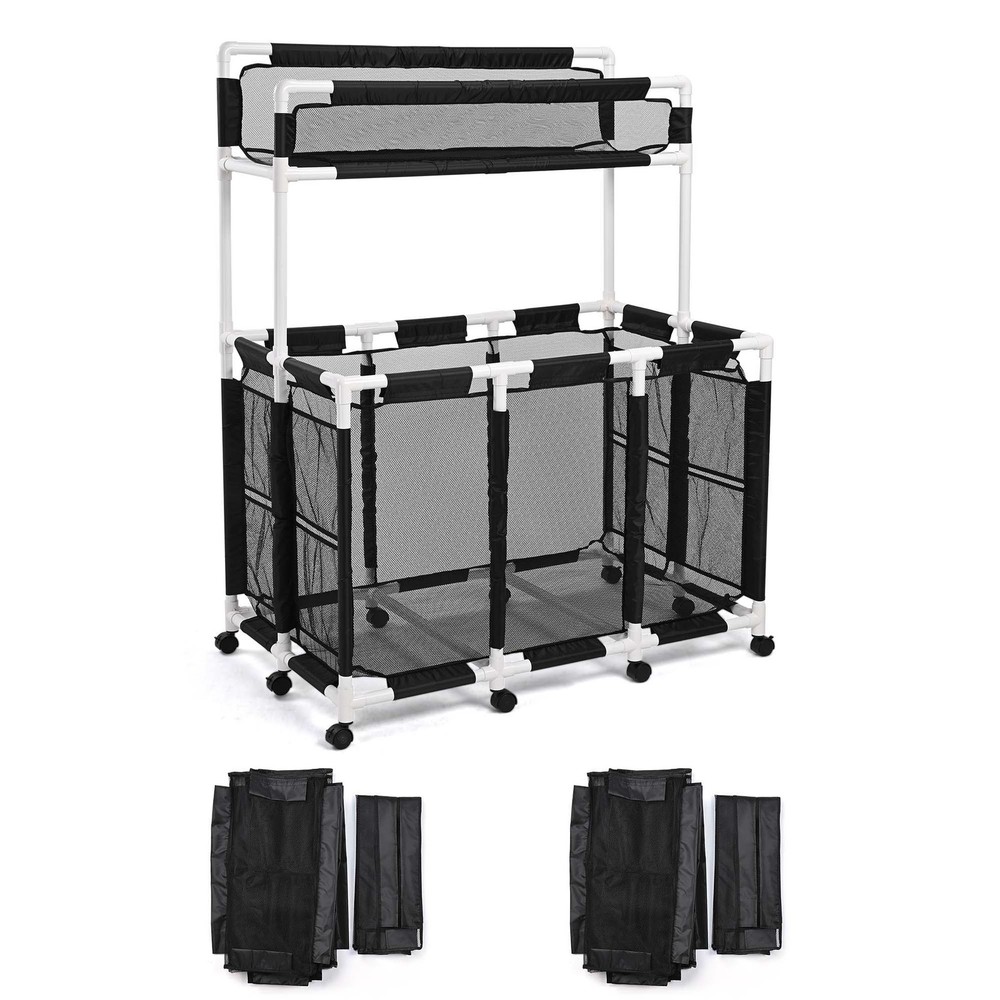 AplusChoice 424 Gal Mesh Pool Storage Bin Rolling Cart Replacement Mesh Cover