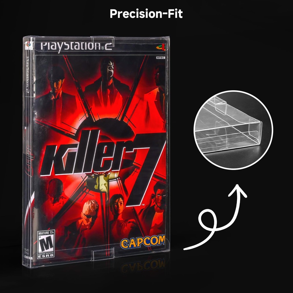 yoyobubu 30 Pack Video Game Protector Case | Protective Sleeve 30Pack, clear