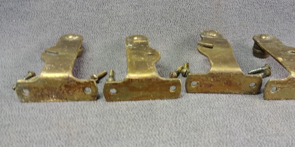 12 Brass Look Inside Curtain Rod Barrel Bracket Spring Surface Mount Hardware