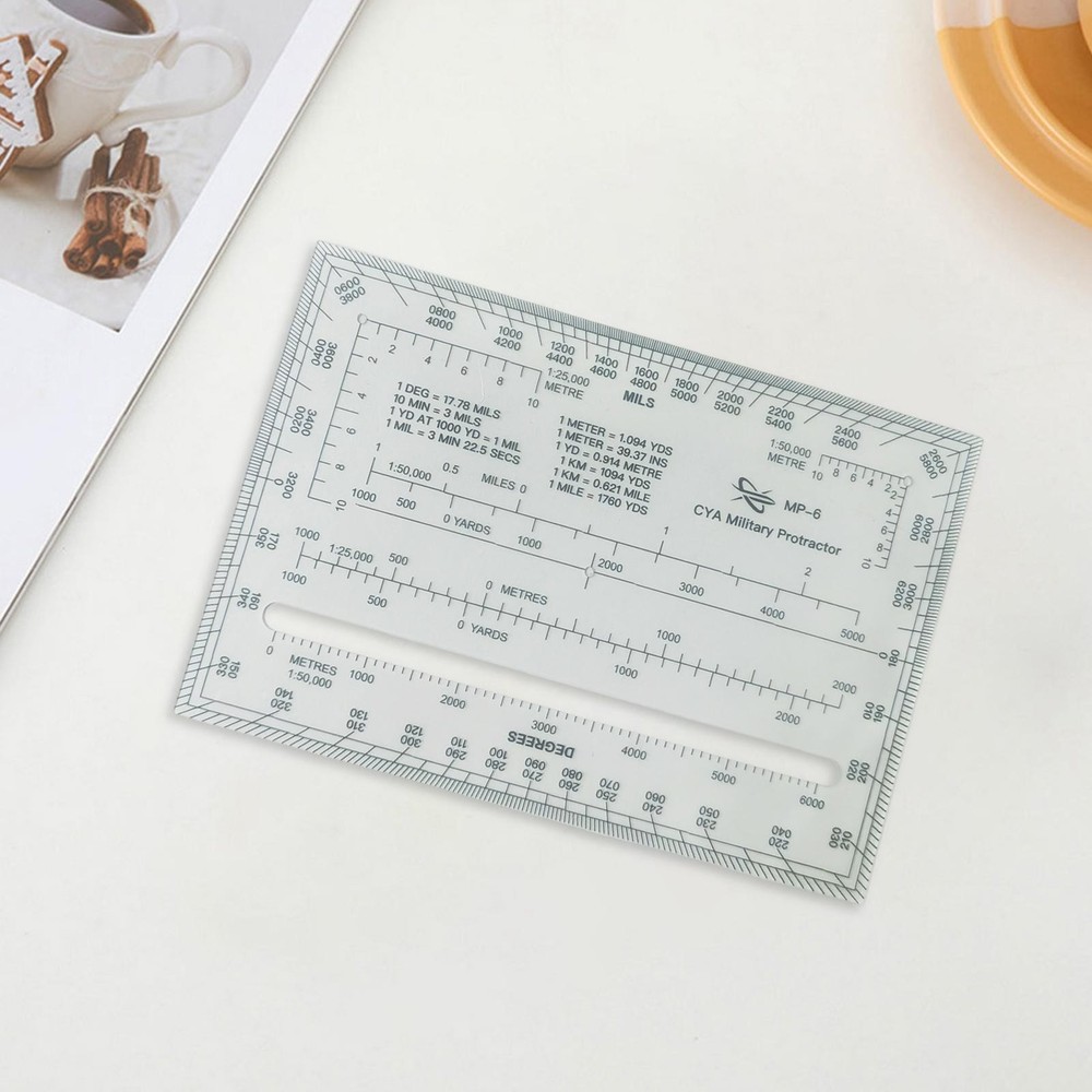 Square Protractor Ruler Map Protractor for Engineering Architecture Map Tool