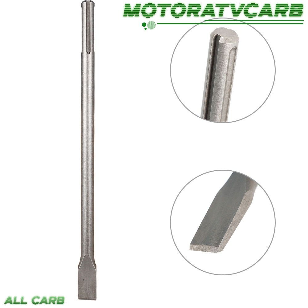 ALL-CARB 3 Pcs 16" SDS Max Bits Set Long-Point Chisel Scaling Chisel Flat Chisel
