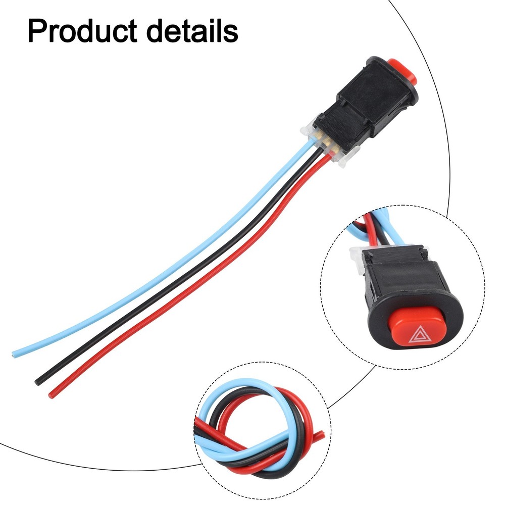 Switch Plastic Scooter 40x25mm Accessories Double Flash Lamp