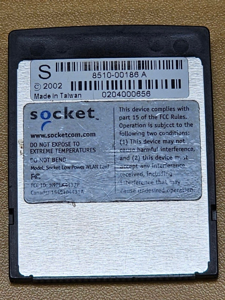Socket Mobile LP-E Low Power Wireless LAN CF Card 8510-00186A