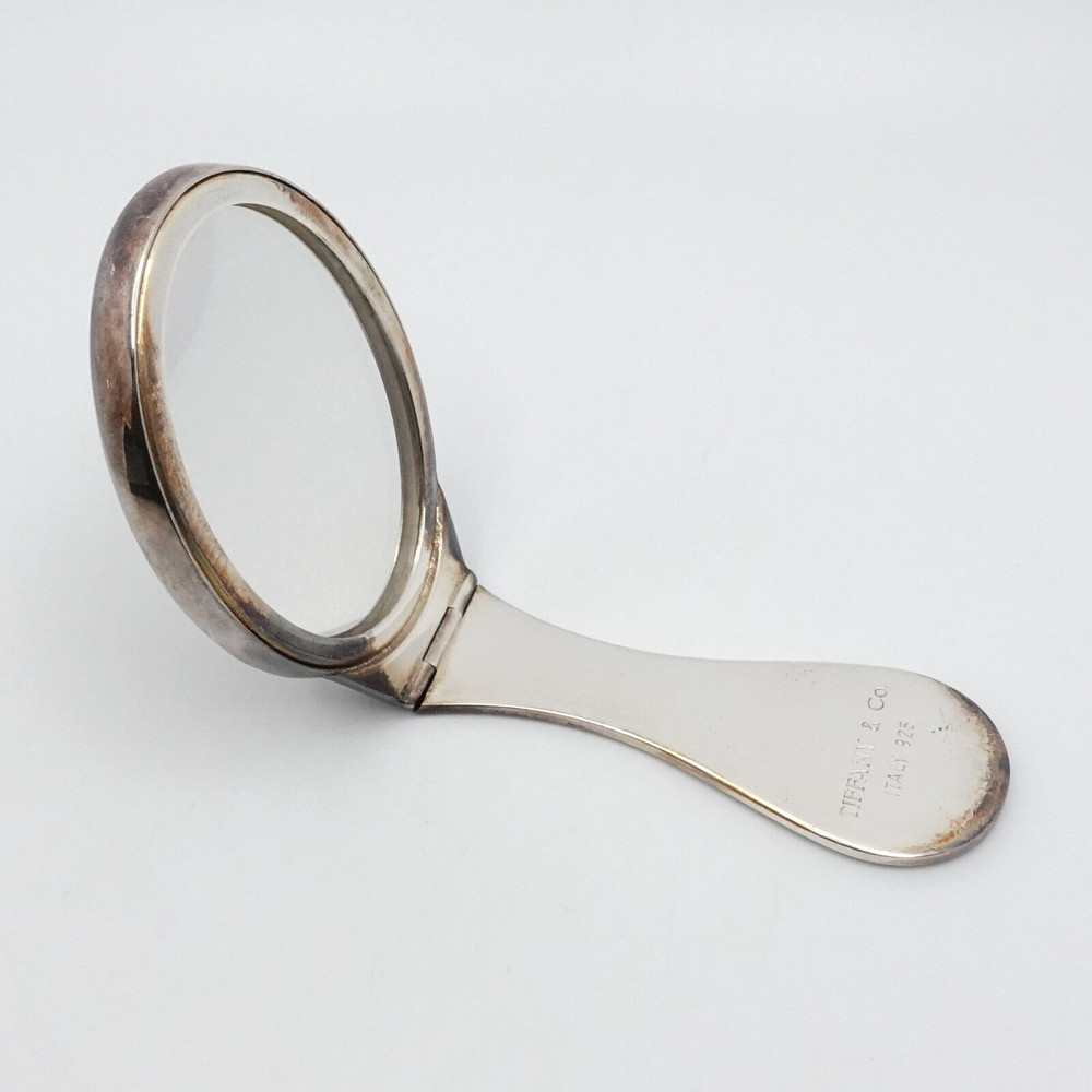 Tiffany & Co. Hand Held Folding Compact Travel Mirror 4"