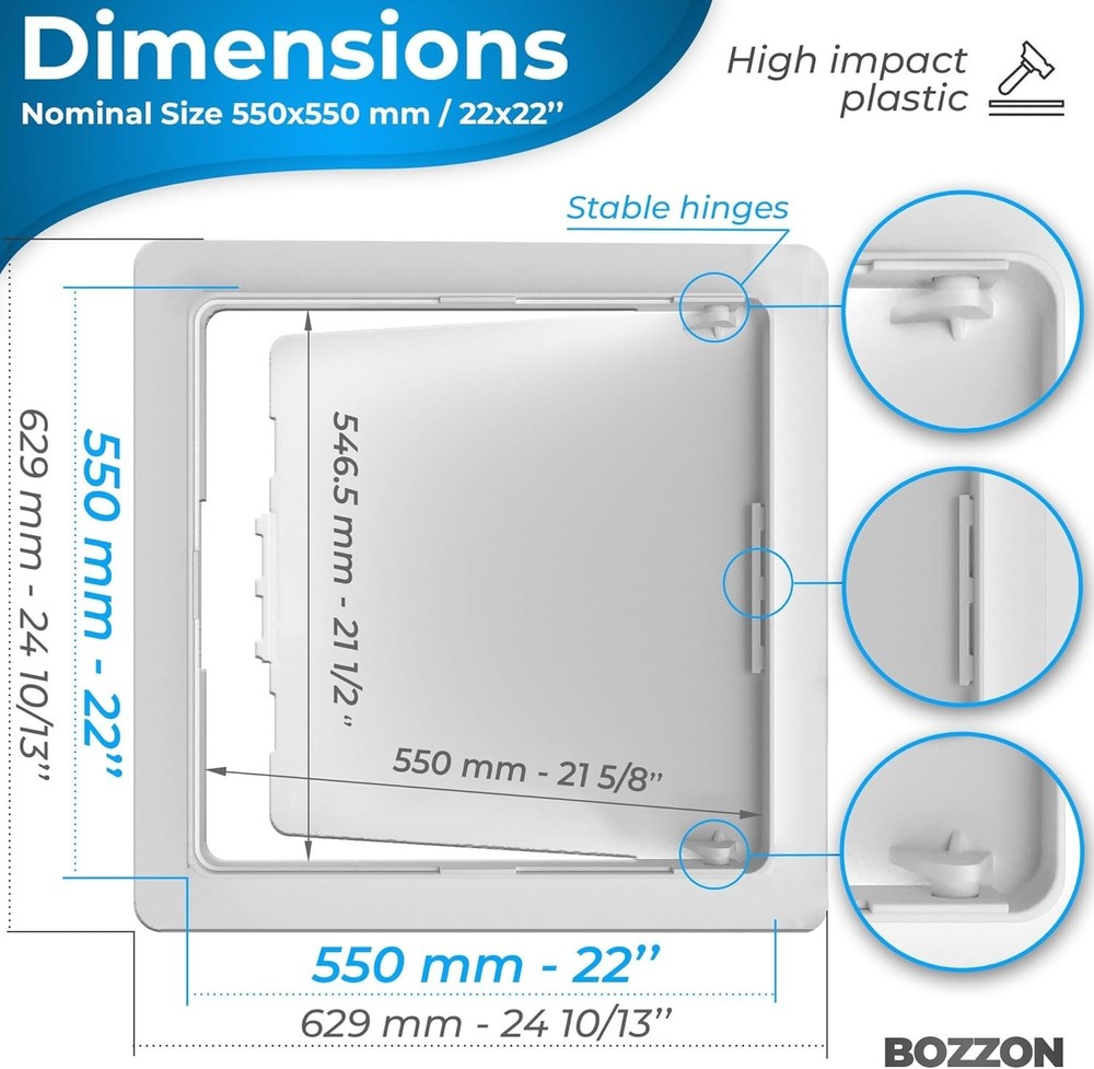 22x22 Access Panel for Drywall - Wall Hole Cover