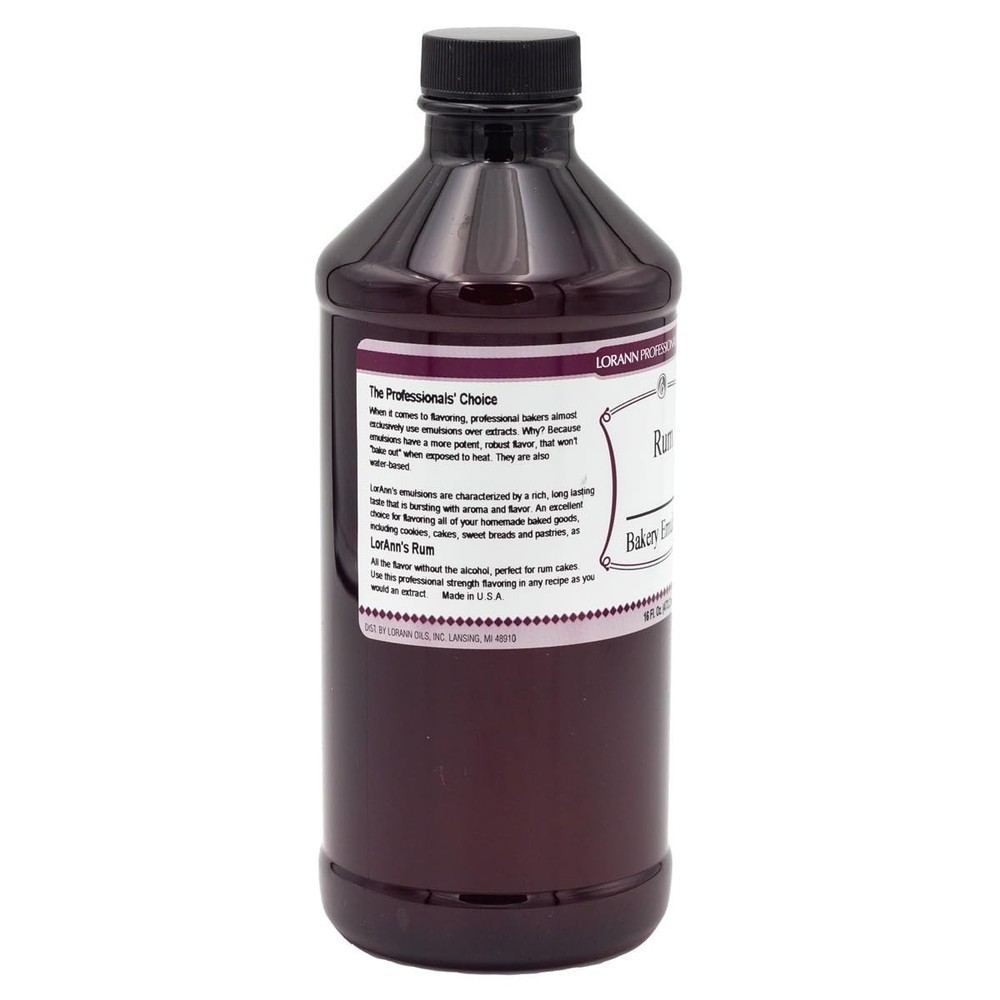 LorAnn Rum Bakery Emulsion, 16 ounce bottle