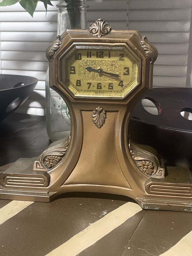 vintage art deco mantel clock