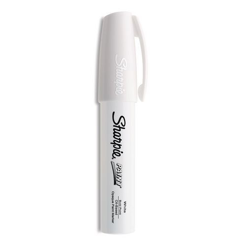 Sharpie Permanent Paint Marker, Extra-Broad Chisel Tip, White