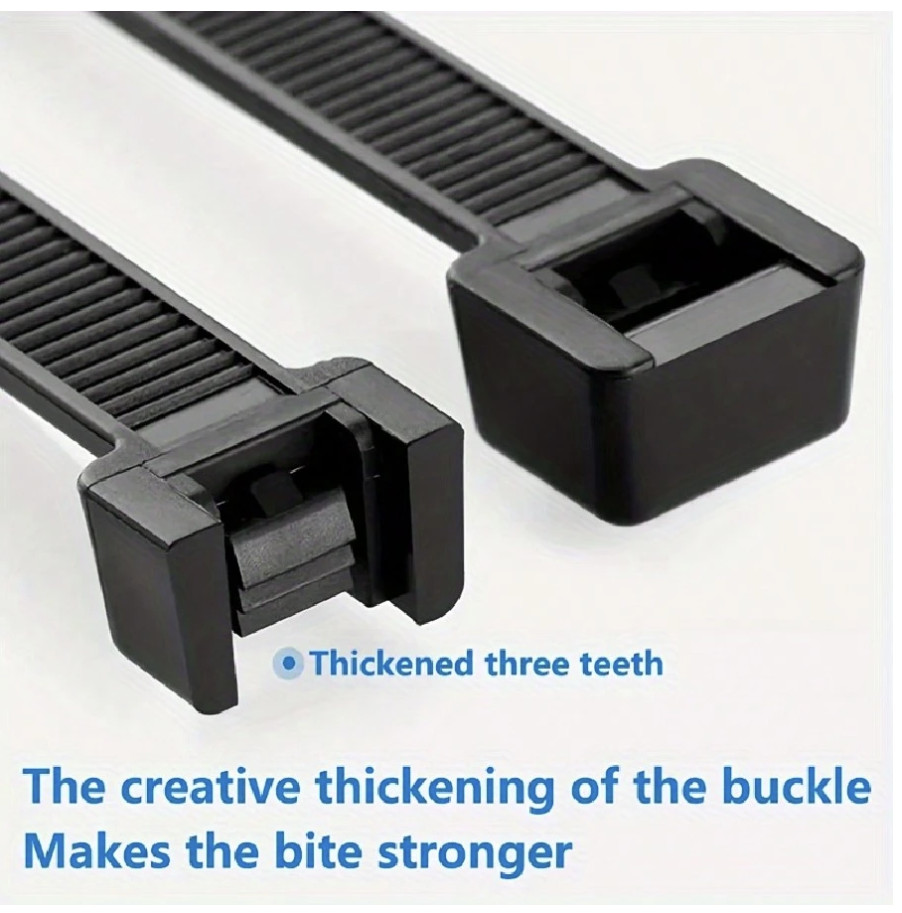 500pcs Self-Locking Cable Ties - Durable Nylon Zip Ties, Provide Various Sizes (