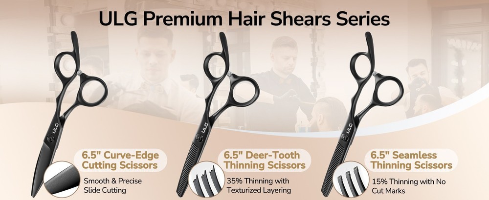 Professional Texturizing Shears - 30-Teeth Stainless Steel Thinning Scissors, Te